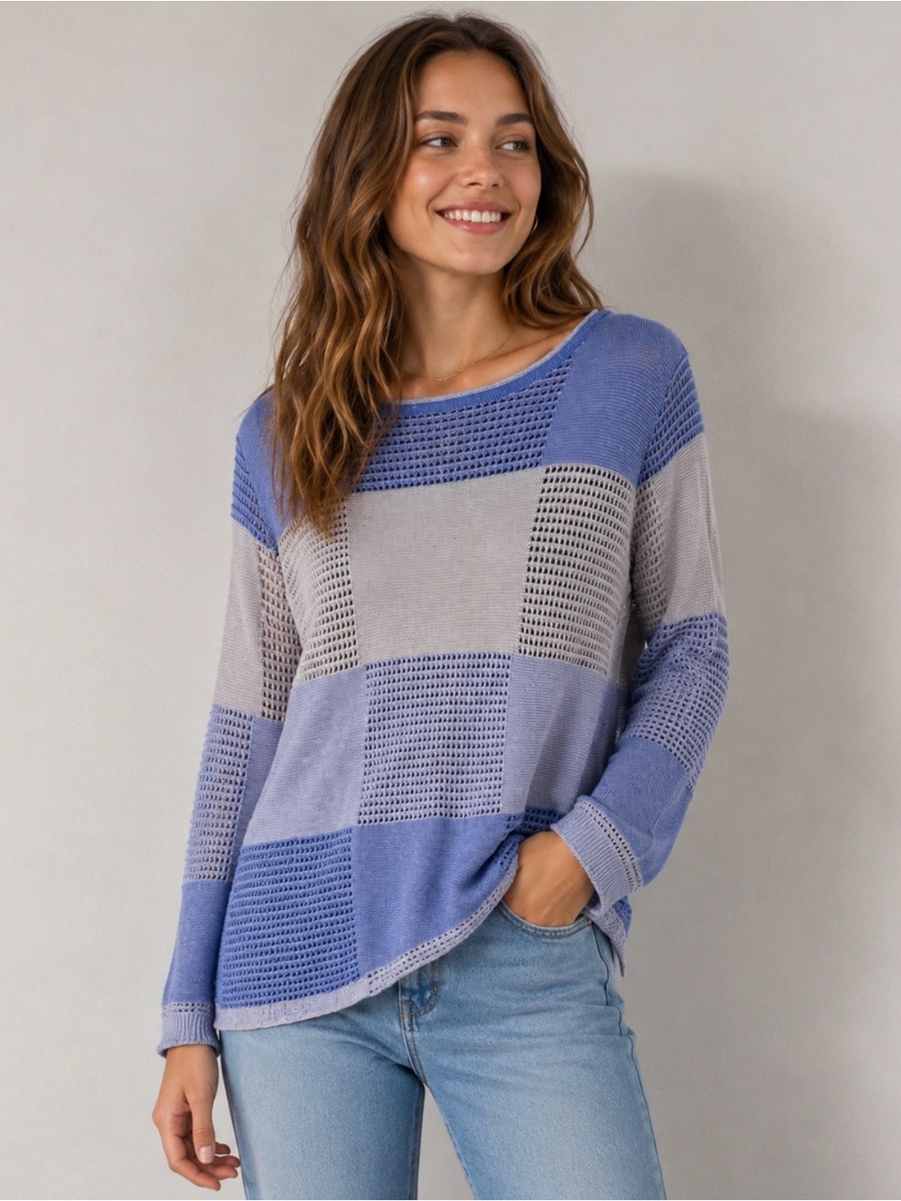 Parkhurst Open-Stitch Knit Top